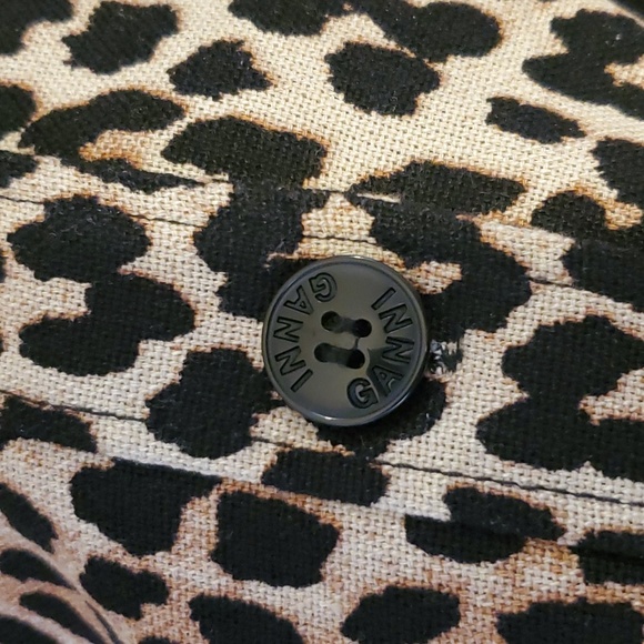 Ganni Leopard Print Linen Cotton Jacket Size 4 NWT'S - Picture 8 of 15